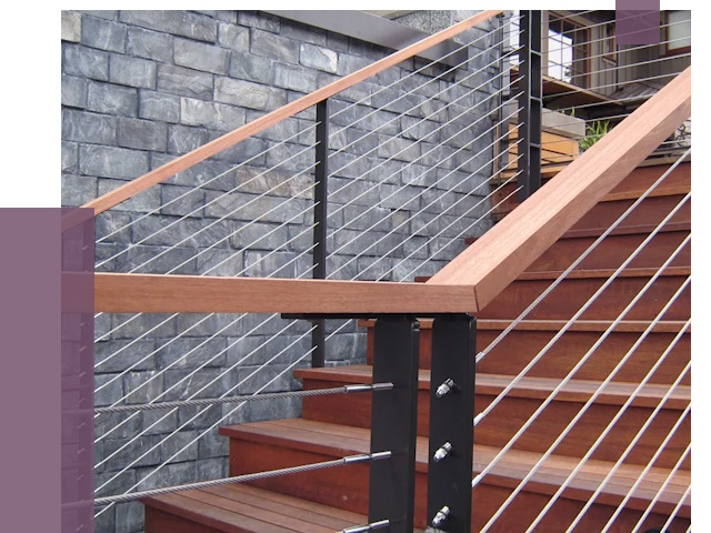 Тросовые перила под ключ в Нижнем Тагиле от 7911 руб.