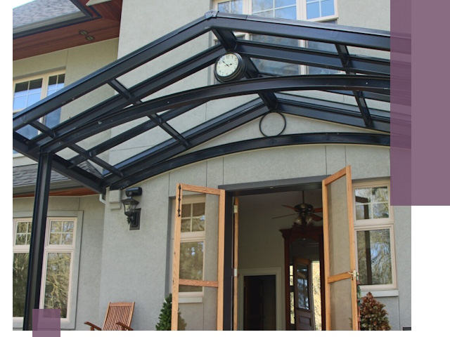 Изготовление и монтаж навесов и козырьков в Нижнем Тагиле