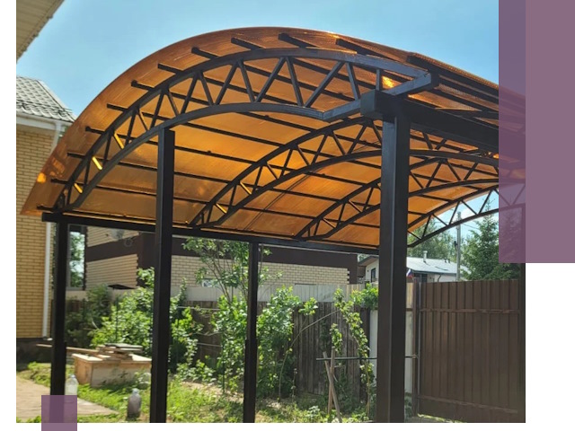 Изготовление навесов под ключ в Нижнем Тагиле из качественных материалов