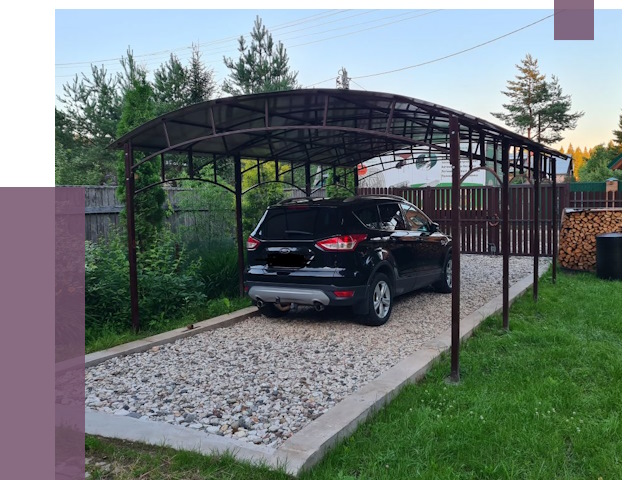Навесы для автомобиля в Нижнем Тагиле от 13376 руб.  | ПРОЛЁТ-Нжн
