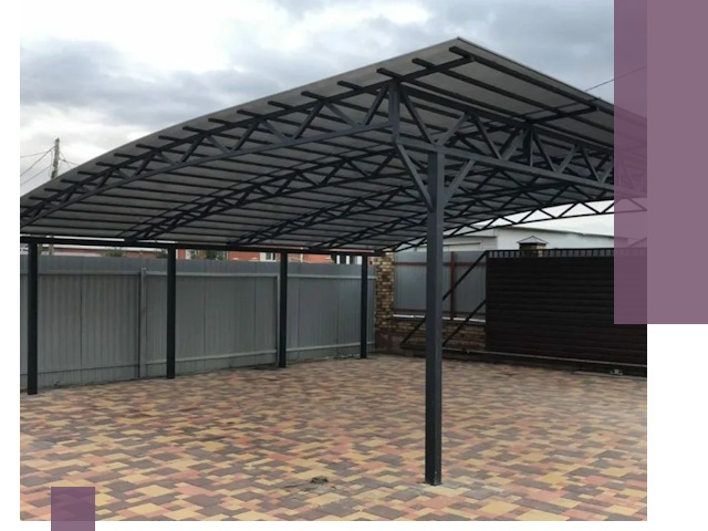 Металлические навесы под ключ в Нижнем Тагиле — изготовление и монтаж