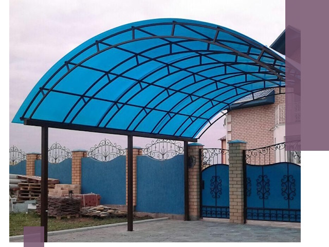 Арочные навесы под ключ в Нижнем Тагиле — изготовление и монтаж