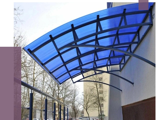 Козырьки из поликарбоната в Нижнем Тагиле от 4372 руб. под ключ | ПРОЛЁТ-Нжн