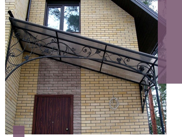 Односкатные козырьки из металла под ключ в Нижнем Тагиле