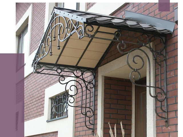 Двускатные козырьки в Нижнем Тагиле под ключ от 13011 руб.