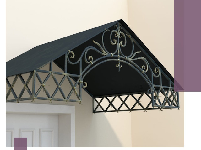 Двускатные металлические козырьки под ключ в Нижнем Тагиле